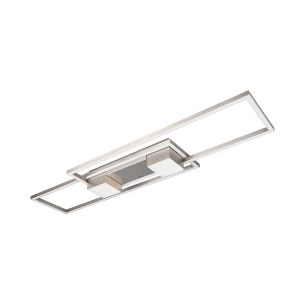 Plafoniera LED dimmerabile con telecomando in argento 28x100 cm Albany - Trio