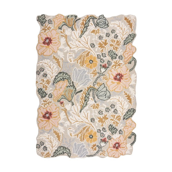 Tappeto in lana rosa chiaro tessuto a mano 120x170 cm Daphne Shaped Floral - Flair Rugs