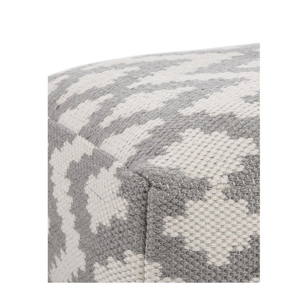 Pouf da salotto grigio e beige Kalaidu Napua - Westwing Collection-image-3