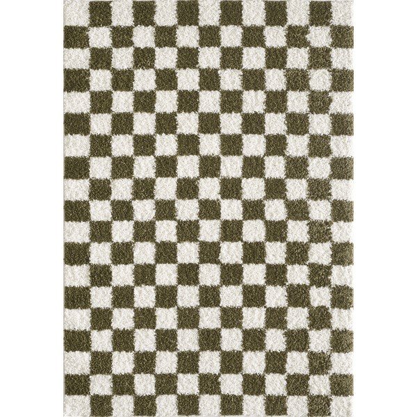 Tappeto verde scuro/crema 120x170 cm Grida - ESTE