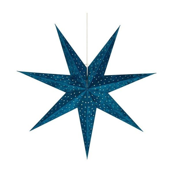 Decorazione luminosa a sospensione blu, altezza 75 cm Velours - Markslöjd