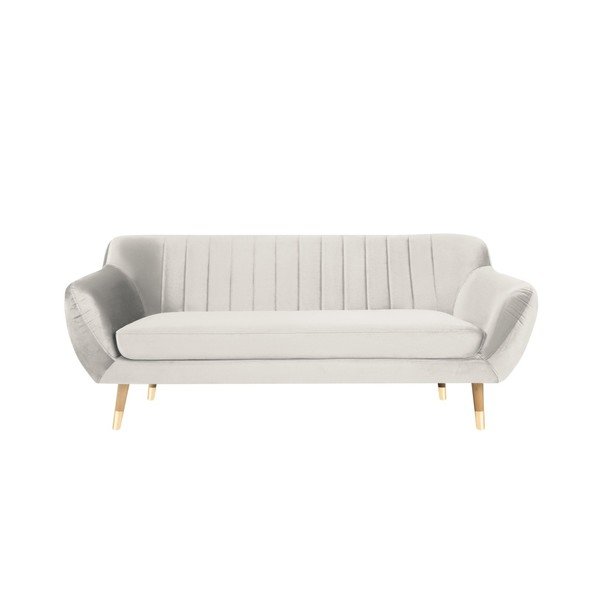 Divano in velluto crema , 188 cm Benito - Mazzini Sofas