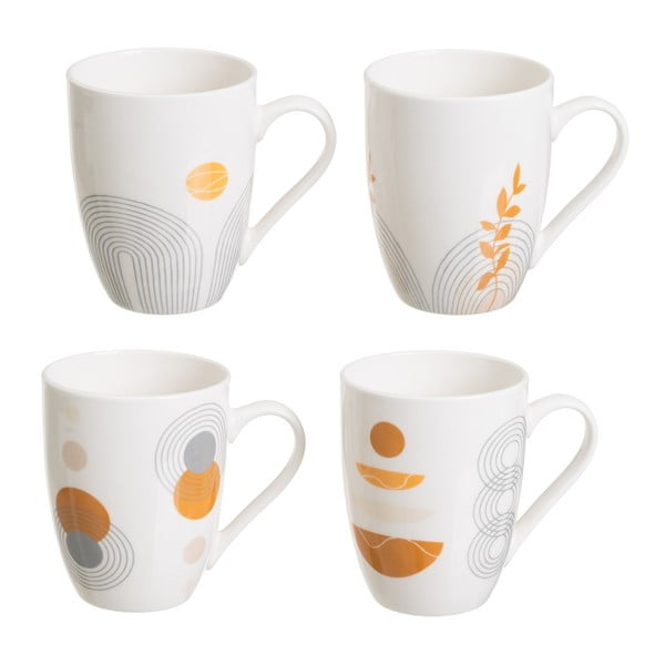 Set di 4 tazze in gres bianco da 350 ml Sunset - Casa Selección