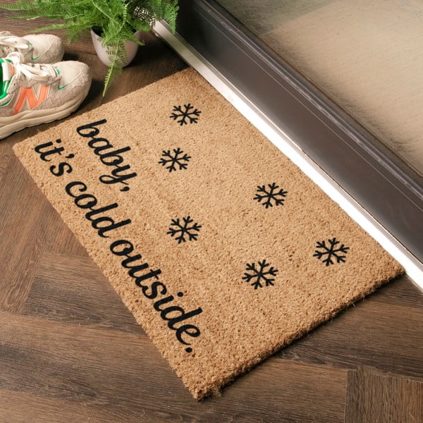 Zerbino in cocco con motivo natalizio 40x60 cm Baby It's Cold Outside - Artsy Doormats-image-1