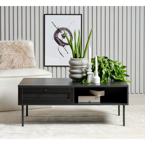 Tavolino nero 60x110 cm Pensacola - Unique Furniture-image-1