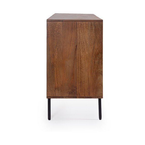 Credenza di colore naturale in mango massiccio 140x75x40 cm Tadita – Bizzotto-image-2