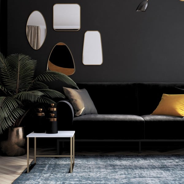 Divano letto nero 217,2 cm Adley - CosmoLiving by Cosmopolitan-image-1