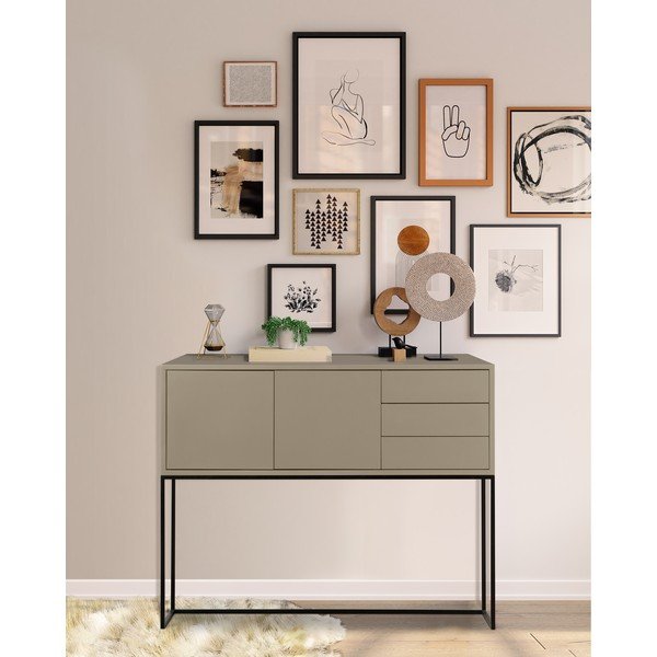 Cassettiera bassa beige 113x88,5 cm Scott - Really Nice Things-image-1