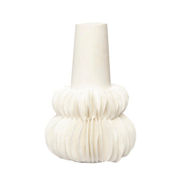 Vaso in porcellana bianca Brandi, altezza 24 cm - Hübsch
