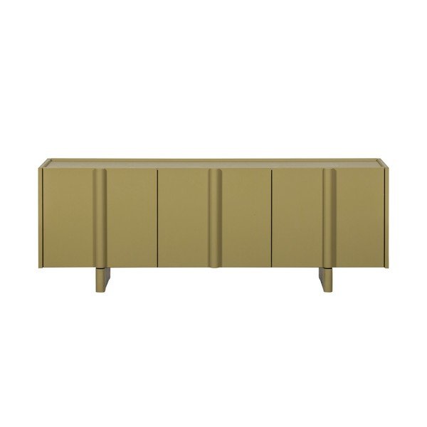 Mobile TV verde in pino massiccio 152x53x46 cm Basu – WOOOD