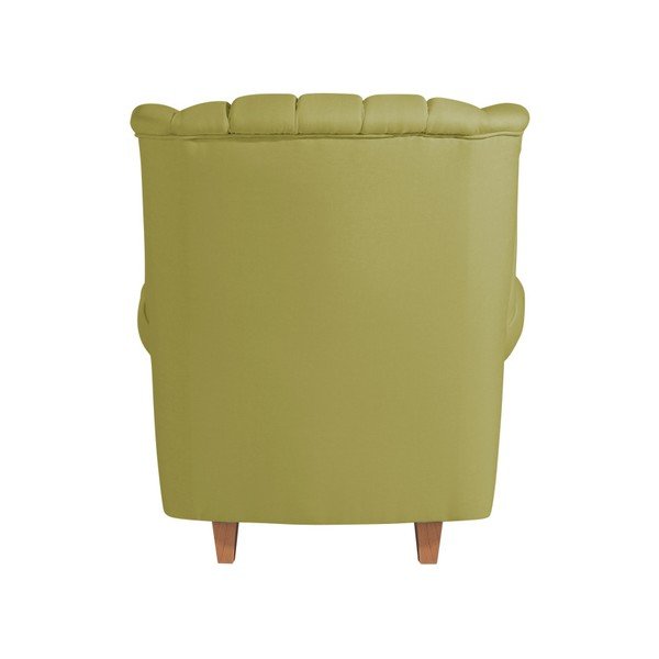 Zelené křeslo ušák z imitace kůže Max Winzer Vary Leather-image-4