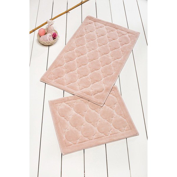 Set di 2 tappeti da bagno in cotone 100% Powder Dante - Foutastic