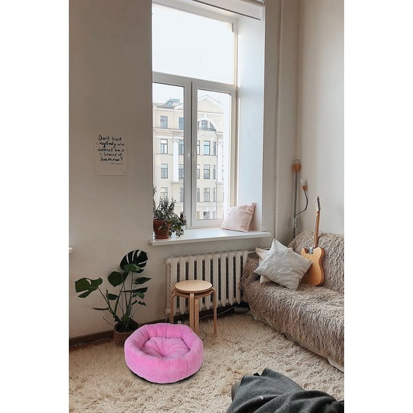 Biancheria da letto in pile rosa Bagel - Lydia&Co-image-1