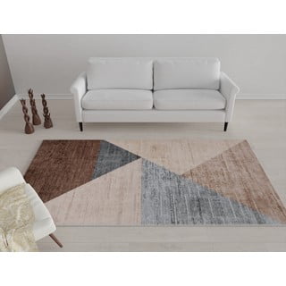 Tappeto lavabile marrone e beige 200x80 cm - Vitaus