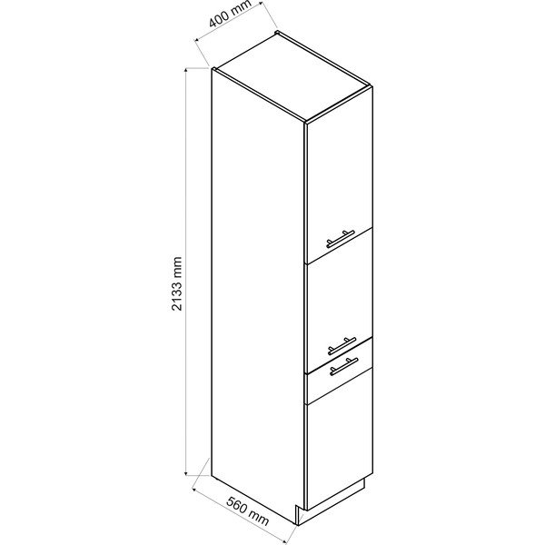 Armadio per alimenti da cucina alto (40 cm di larghezza) Kian - STOLKAR-image-1