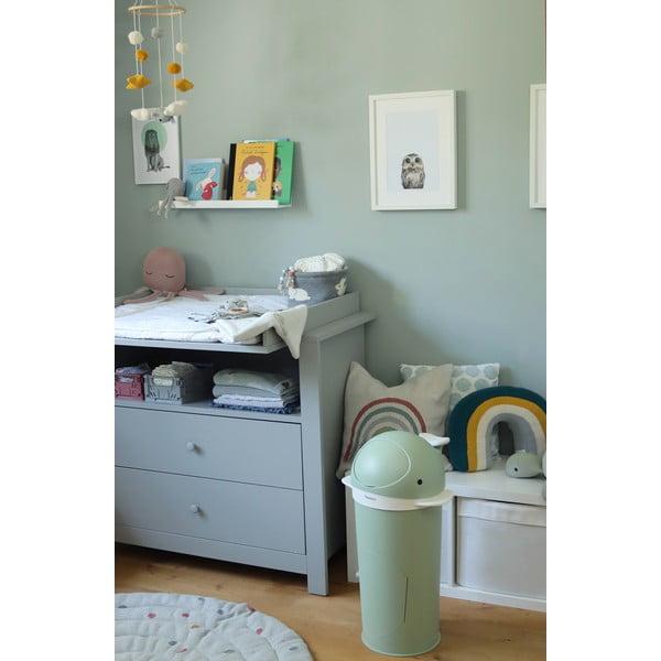 Cestino in plastica verde per pannolini 25 l Whale - Kindsgut-image-1