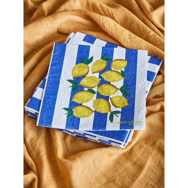 Set di tovaglioli in carta 20 pz 33x33 cm Limone – Bloomingville-image-2