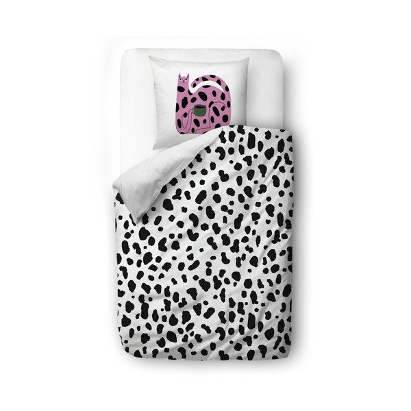 Biancheria da letto singola in cotone sateen 140x200 cm Cats Love Hot Coffee - Butter Kings