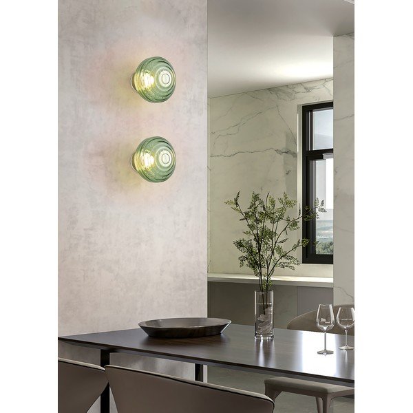 Lampada da parete LED verde in vetro con ricarica USB ø 15,5 cm Earl – Reality-image-1