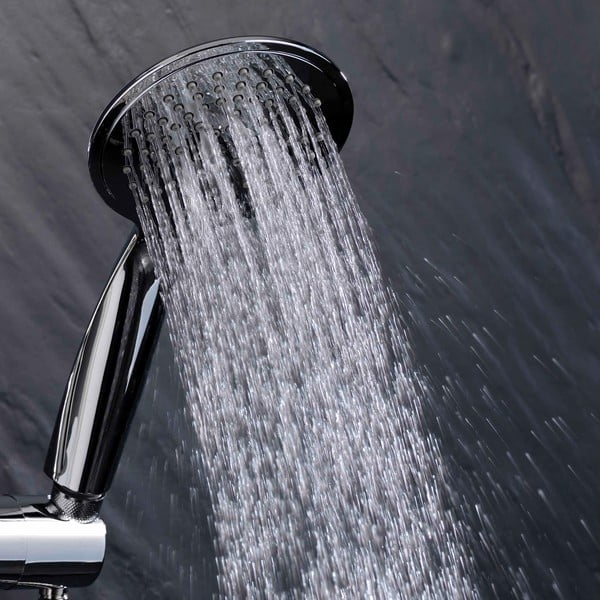 Set per doccia color argento opaco in plastica con doccetta 70 cm Hydro – douceur d'intérieur-image-4