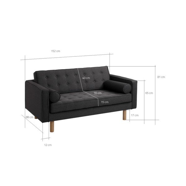 Divano a due posti grigio scuro Forma personalizzata Argomento - CustomForm-image-1