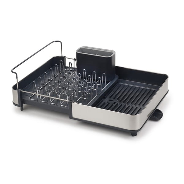 Scolapiatti regolabile grigio scuro in acciaio inox 36x32 cm Extend Steel – Joseph Joseph