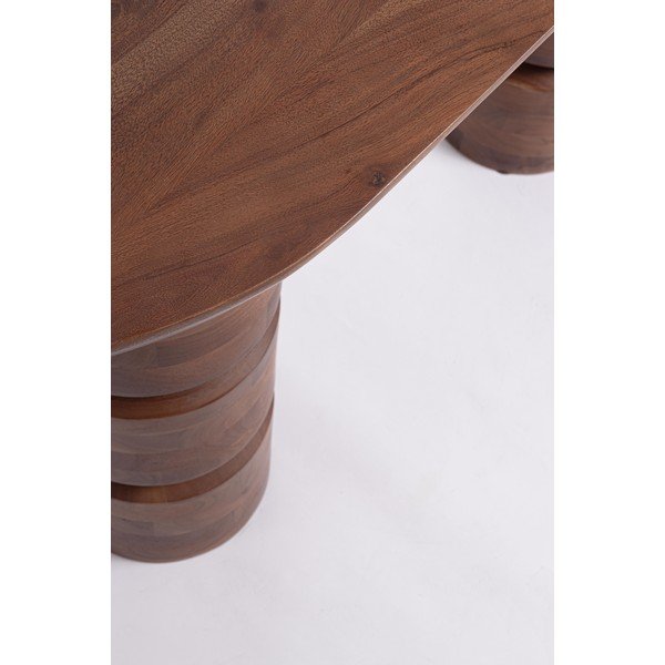 Tavolo consolle colore naturale scuro in mango massiccio 45x130 cm Cortez – Bizzotto-image-3