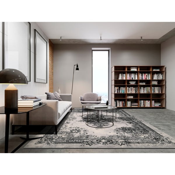 Tappeto in lana grigio 133x180 cm Meri - Agnella-image-1