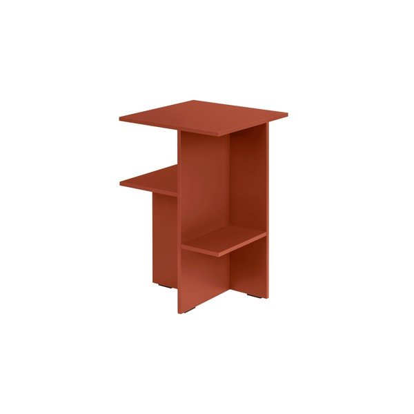 Comodino color terracotta con ripiani Atik – noo.ma