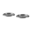 Set di piatti argentati in acciaio inox 2 pz ø 28 cm Roto – noo.ma