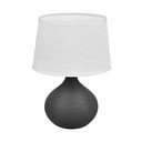 Lampada da tavolo marrone scuro in ceramica e tessuto, altezza 29 cm Martin - Reality