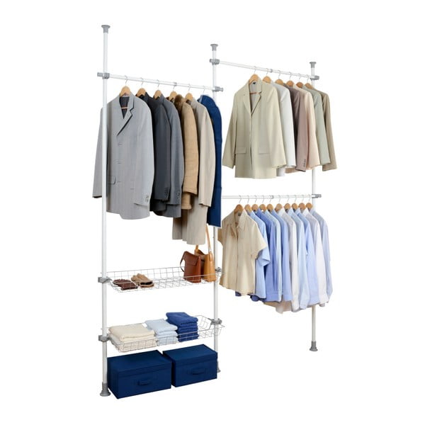 Appendiabiti telescopico in metallo bianco Herkules - Wenko-image-3