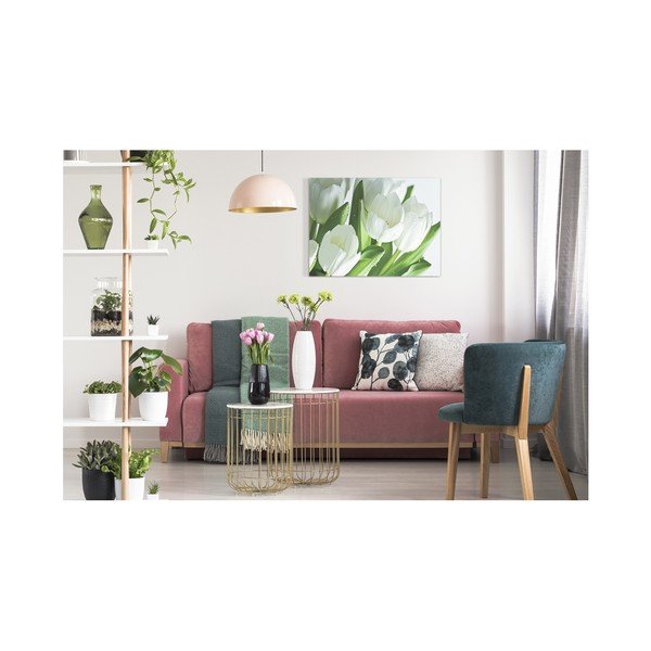 Quadro su tela Tulipani bianchi, 60 x 80 cm - Styler-image-1