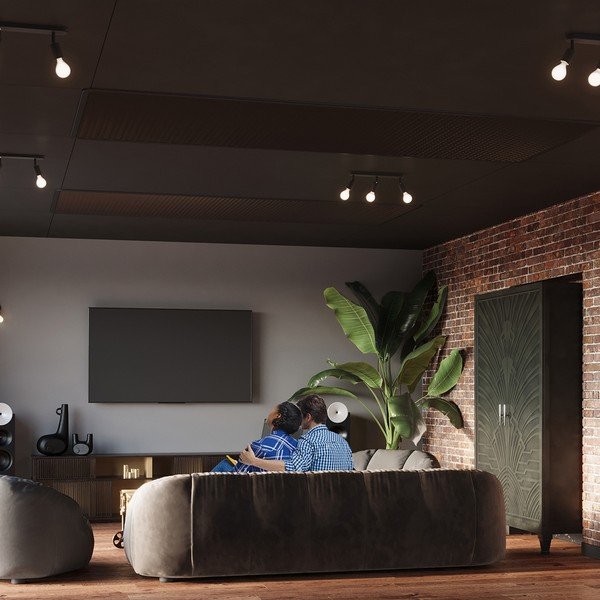 Plafoniera nera in metallo ø 6 cm Brando – Sollux-image-4