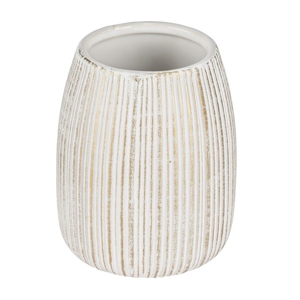 Portaspazzolino bianco/dorato in ceramica Pascoli – Wenko-image-3
