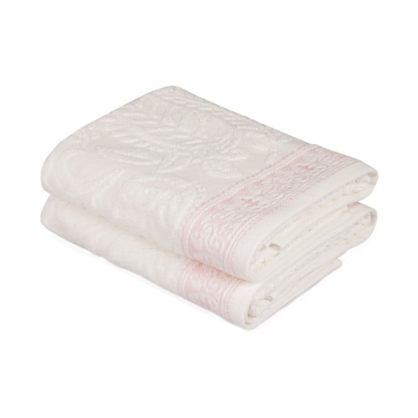 Set di 2 asciugamani in cotone crema Catherine, 50 x 90 cm - Soft Kiss