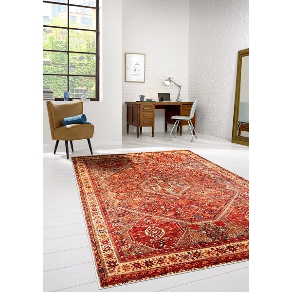 Tappeto rosso , 80 x 150 cm Mashad - Floorita-image-1