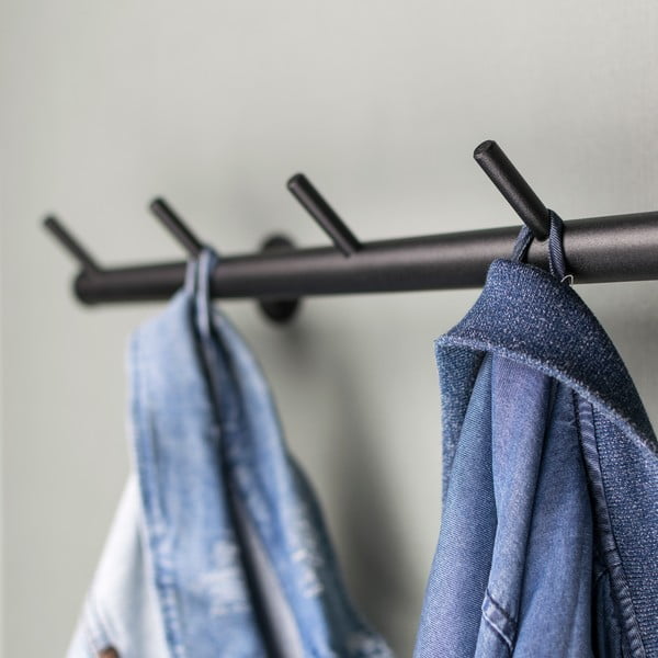 Attaccapanni da parete nero in metallo 55 cm Odin – Spinder Design-image-3