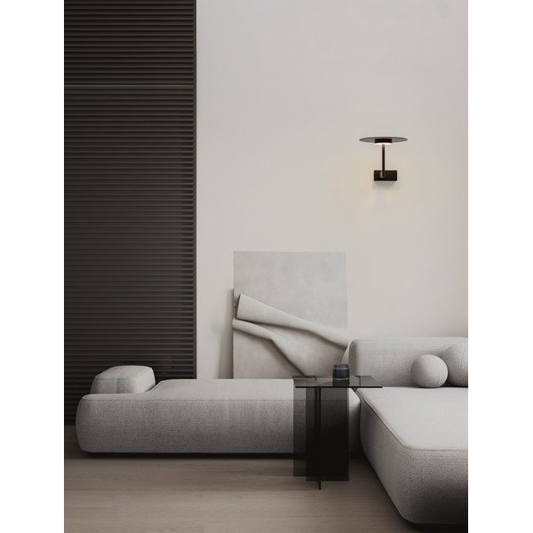 Lampada da parete LED nera opaca in alluminio Tovi – Nova Luce-image-2