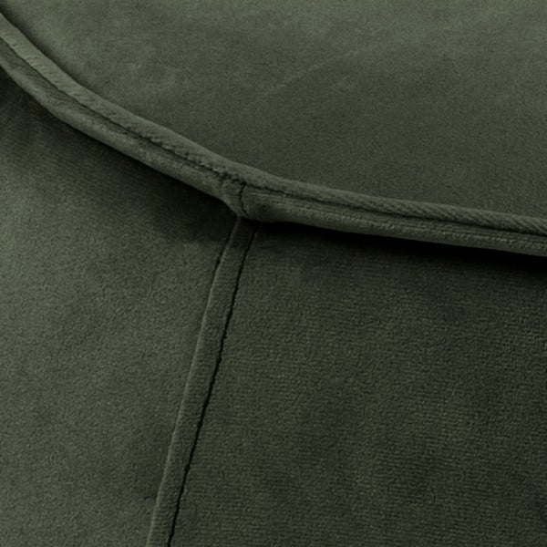 Pouf in velluto verde scuro , ⌀ 60 cm Mie - Actona-image-1
