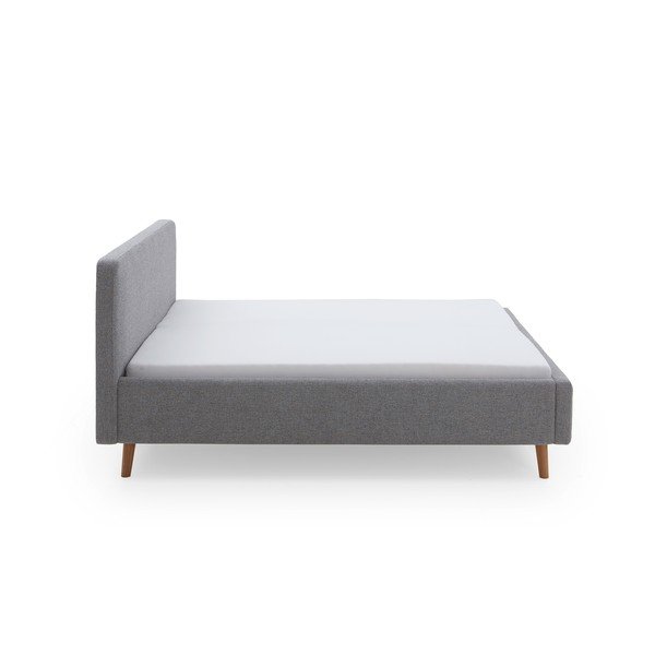 Letto matrimoniale imbottito grigio rete non inclusa 140x200 cm Mattis – Meise Möbel-image-4