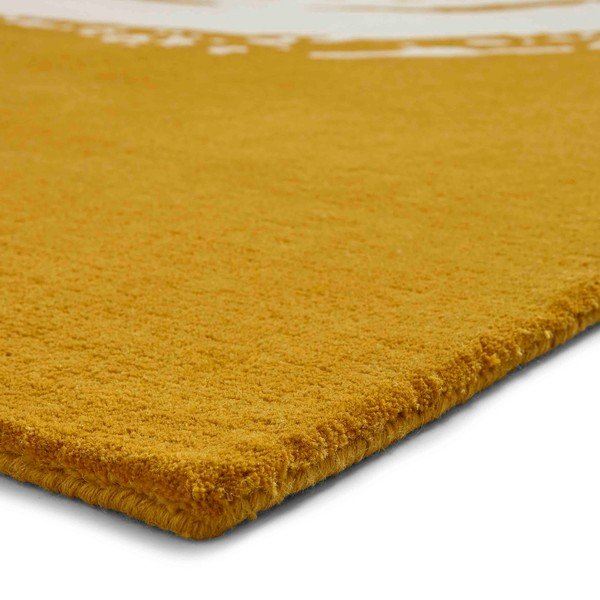 Tappeto di lana giallo senape Cerchio, 120 x 170 cm Elements - Think Rugs-image-2