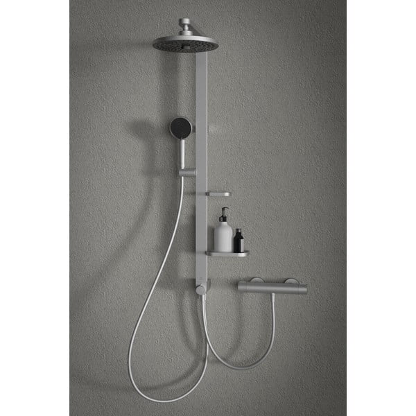 Soffione doccia in plastica argentato opaco ALU+ - Ideal Standard-image-2