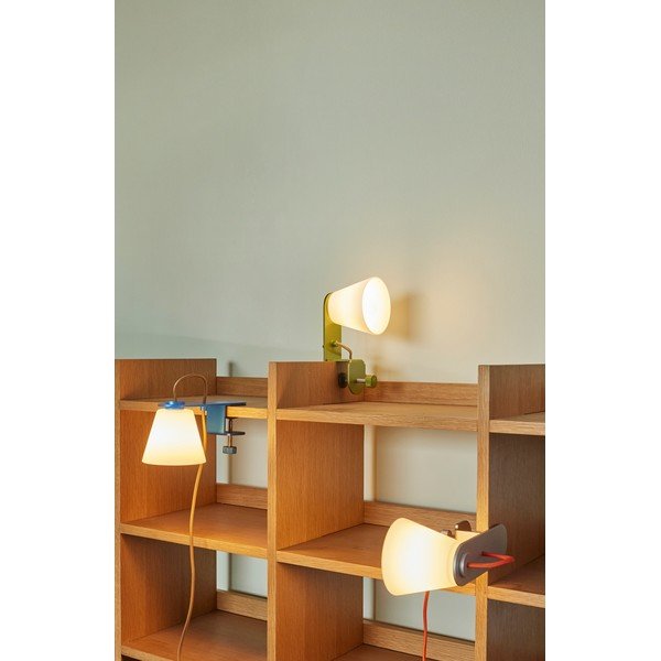 Lampada da tavolo grigia con paralume in vetro (altezza 23 cm) Lure - Hübsch-image-2