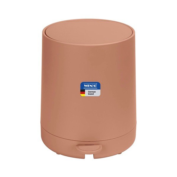 Cestino per la spazzatura marrone in plastica con pedale 5 l Fablo – Wenko-image-3