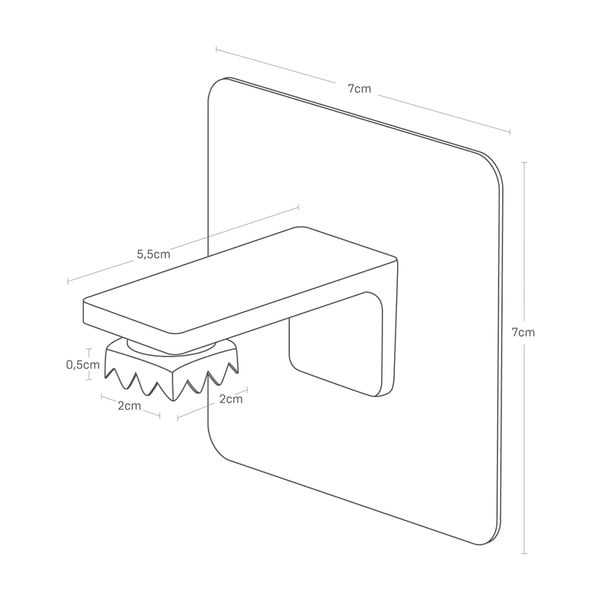 Porta dispenser per sapone nero autoportante magnetico in plastica Film Hook - YAMAZAKI-image-4