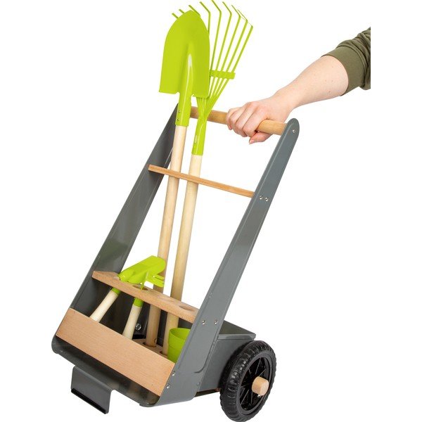Carrello con set da giardinaggio per bambini - Legler-image-3