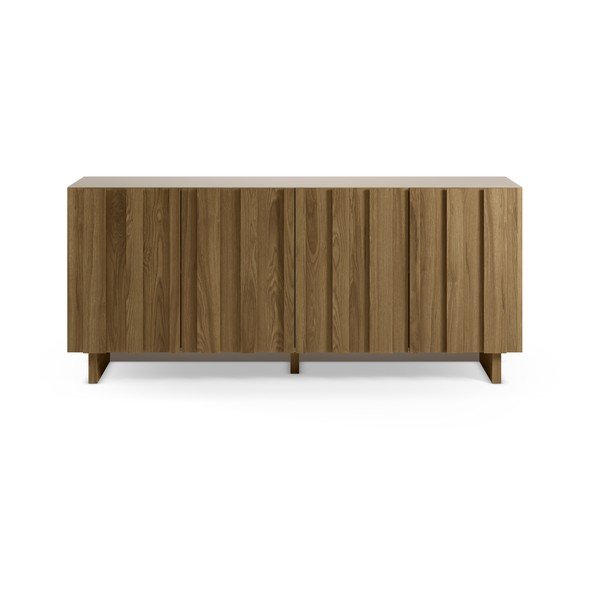 Credenza color crema/di colore naturale in pino massiccio 180x78x43 cm Marlo – Marckeric-image-2