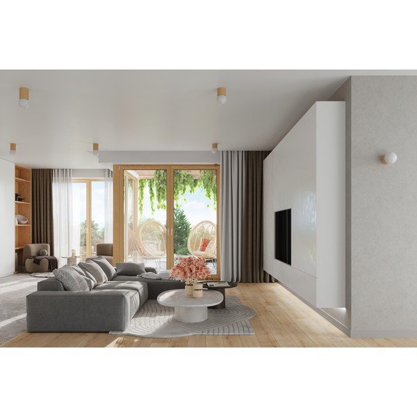 Plafoniera bianca/di colore naturale con paralume in vetro ø 12 cm Surtur – Sollux-image-4