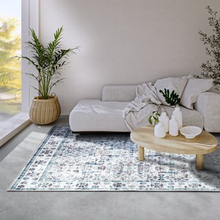 Tappeto azzurro 80x150 cm Saveh Cream Blue - Elle Decoration